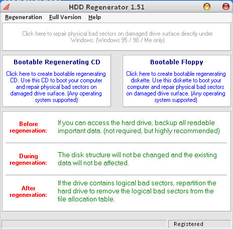 pelicula HDD Regenerator v1.51